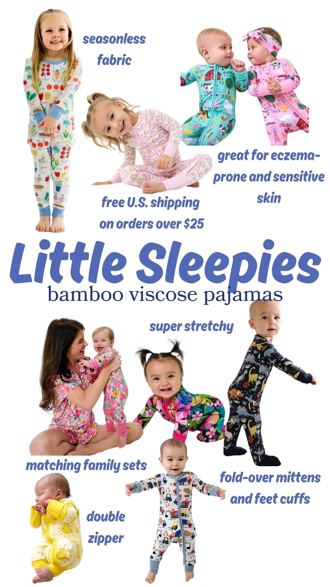 With another little one due soon, I am stocking up on Little Sleepies pajamas. The soft and stretchy viscose bamboo fabric is perfect for a newborn's sensitive skin (and eczema-prone skin!). The double zipper makes diaper changes a breeze, and the fold-over mittens and feet cuffs keep baby warm and from scratching their face. I may even have to get us all some family matching jammies. These are the only pajamas I put my kids in. They are more on the luxury side of affordable, but trust me, they're worth it - the super stretch fabric means they can last up to 3x longer than the average sleeper. Don't forget to use code LSVIP for 15% off your order!  

 #LTKBaby #LTKKids #LTKFamily