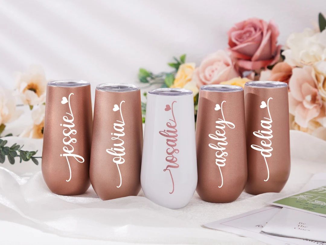 Personalized Bridesmaid Tumblercustom Champagne - Etsy | Etsy (US)