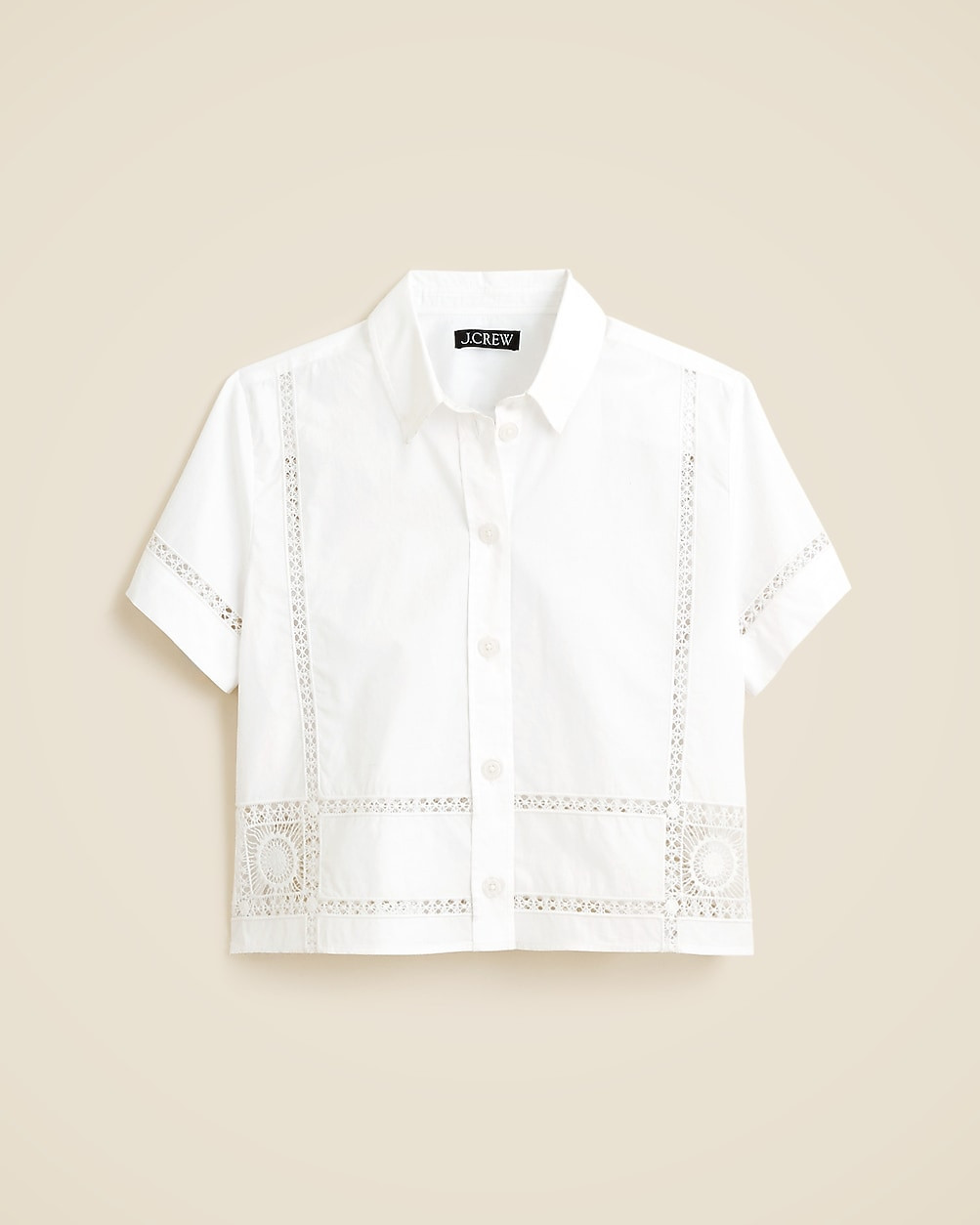 Gamine eyelet-trim shirt | J. Crew US