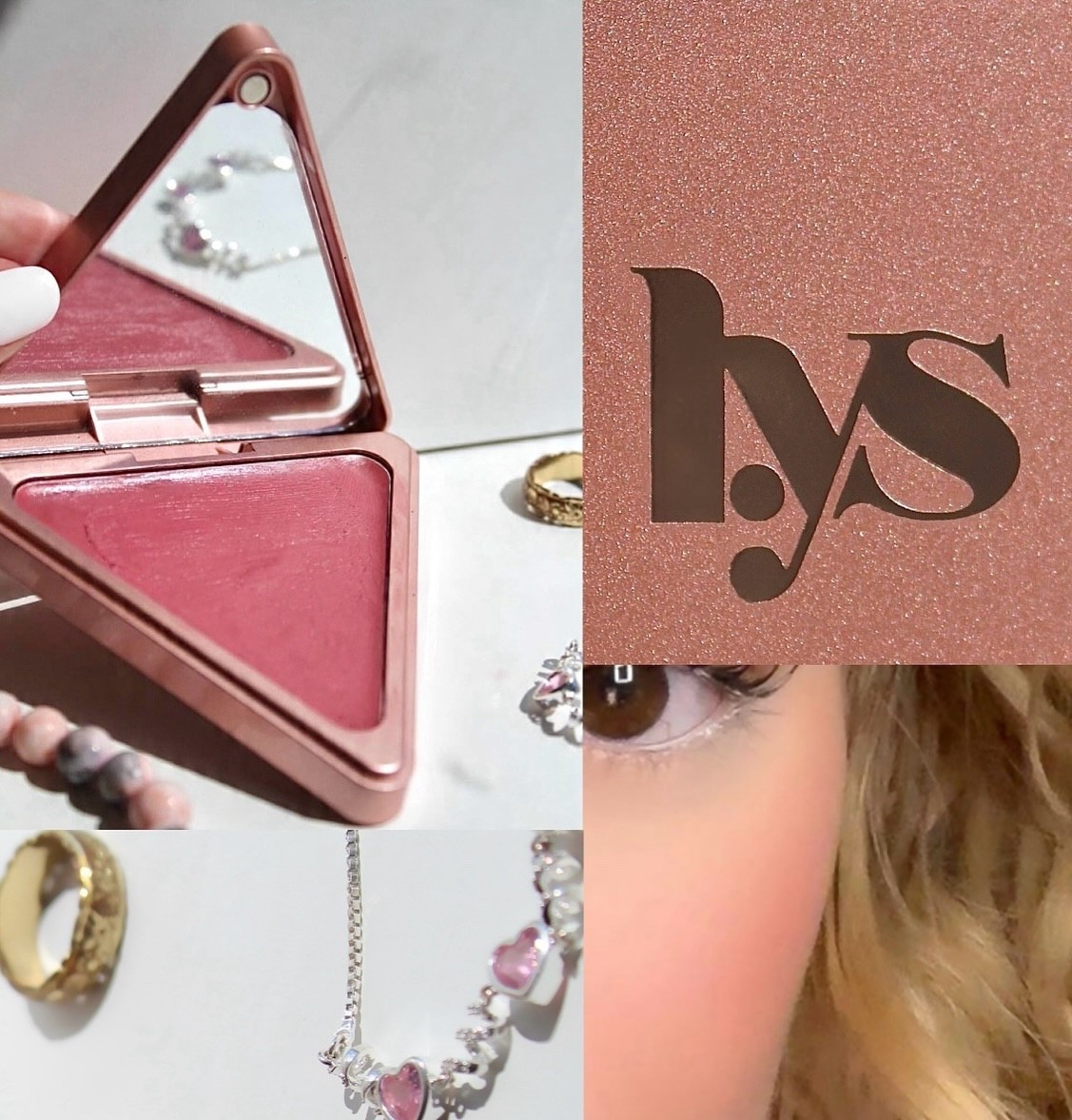 It's the perfect amount of dewy, never sticky.

I've been searching for a cream blush that delivers a truly natural flush without feeling sticky or fading after an hour, & this is it! The Higher Standards Satin Matte cream blush from LYS Beauty has a bouncy, velvety texture that melts into the skin. It's so effortless to blend, I just tap it on with my finger. This shade, SELF LOVE, is my perfect everyday rosy mauve pink. 
Plus, it's formulated with ingredients I can feel good about!

@lysbeautyofficial 

#rosegold #aesthetic #beautyaesthetic #blush #LYSbeauty #sephora #makeupflatlay #blushlover #productphotography #thatglow #cleanbeauty #makeup #collage #pink #luxury