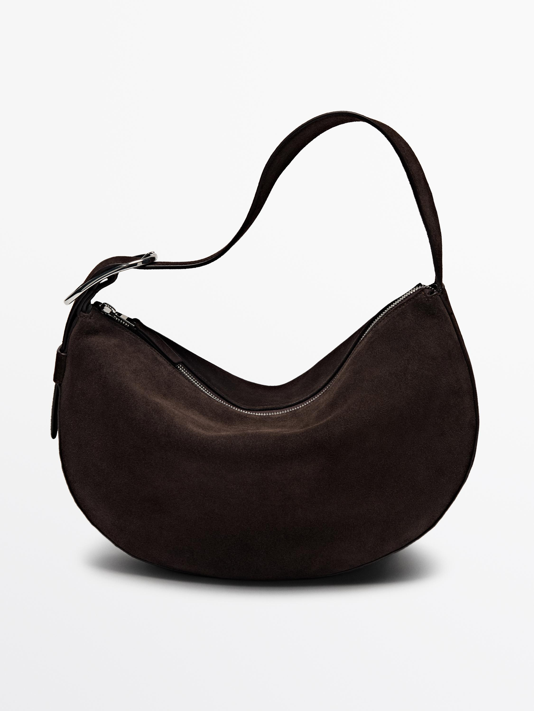 Split suede medium shoulder bag $280.00 Add to basket  BROWN / O.S.F.A.Handbag made of cowhide wi... | Massimo Dutti US