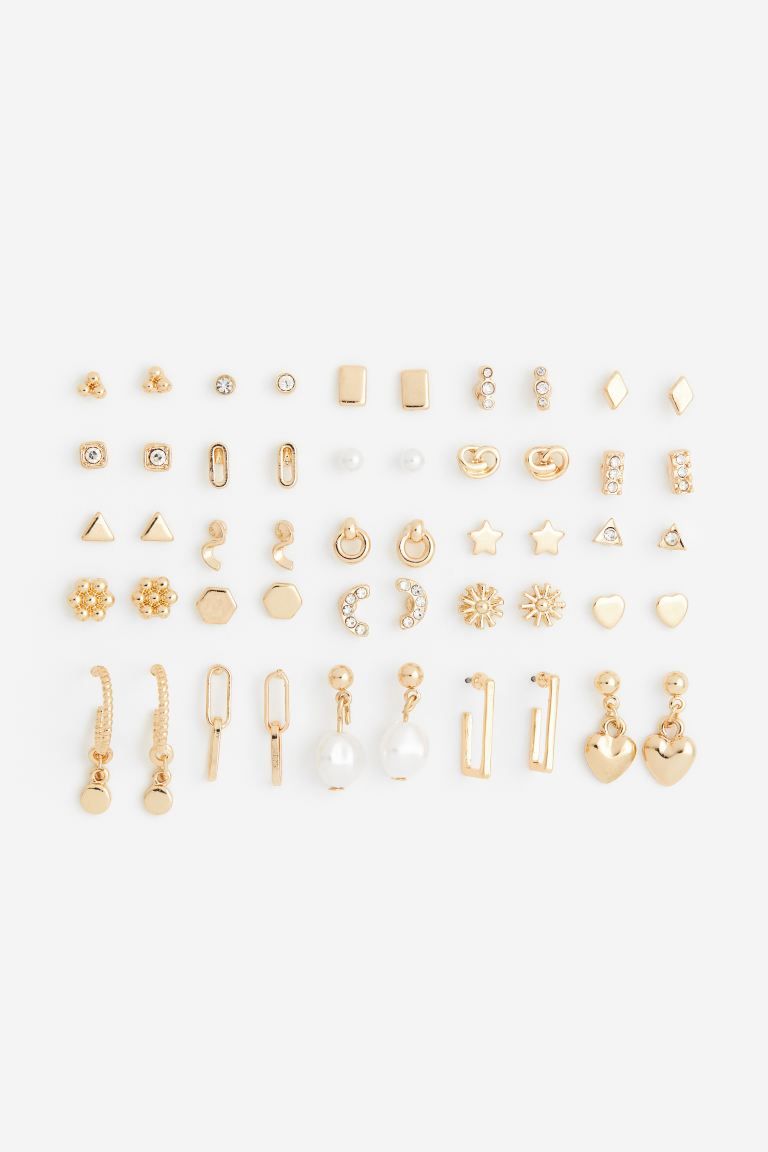 25 Pairs Earrings and Studs | H&M (US + CA)