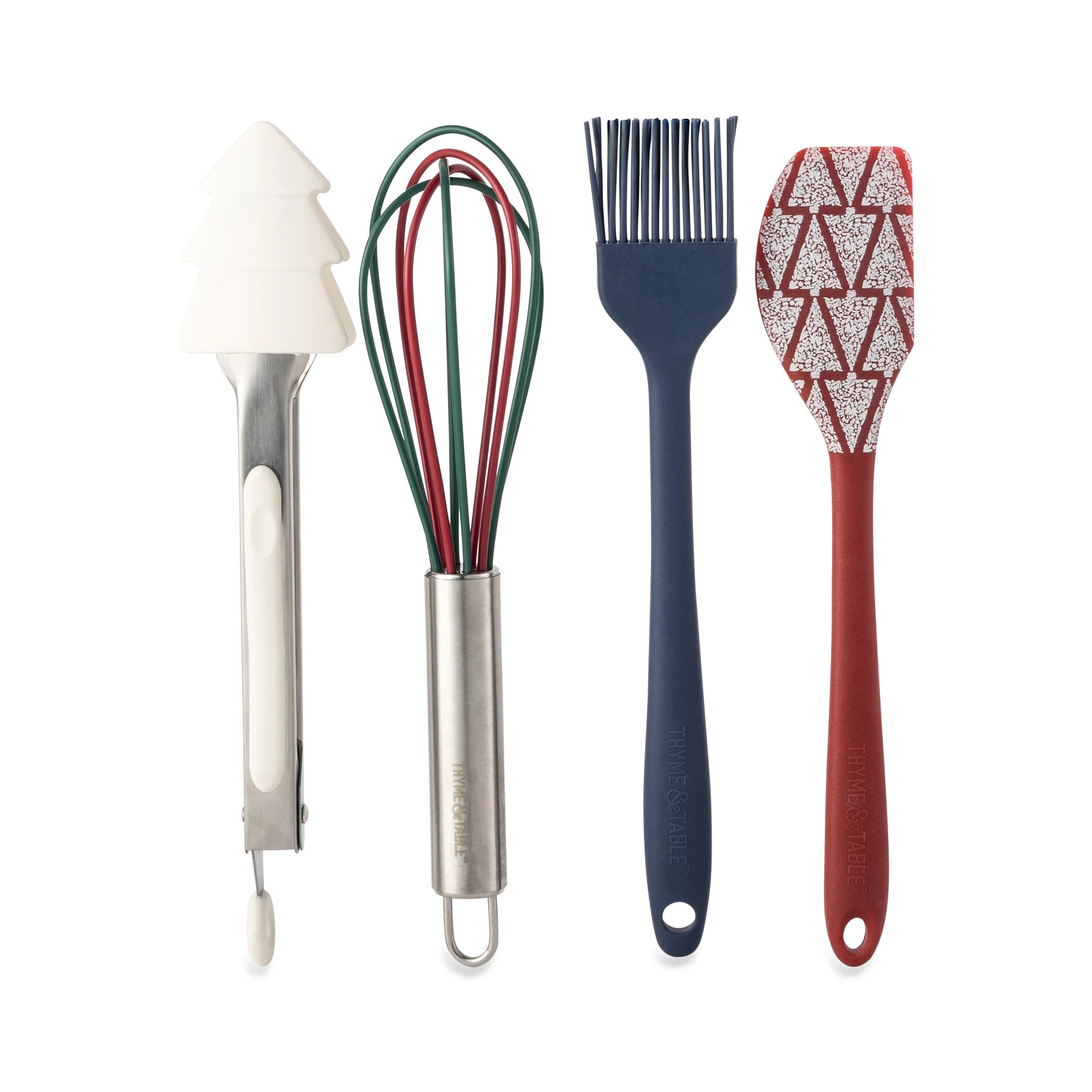 Thyme & Table 4-Piece Holiday Kitchen Utensil Set - Red Tree | Walmart (US)