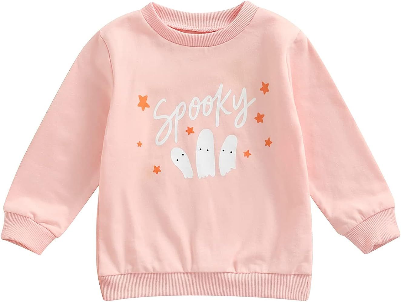 Hnyenmcko Baby Boy Girls Halloween Clothes Infant Long Sleeve Crewneck Pullover Sweatshirt Shirt Tod | Amazon (US)