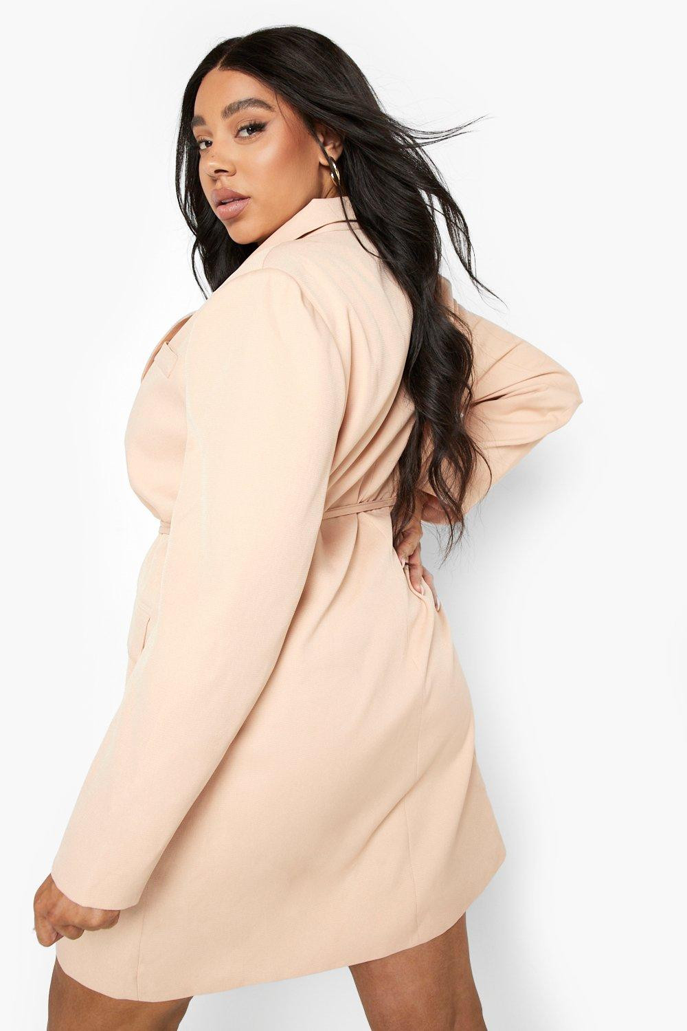 Plus Tie Detail Blazer Dress | Boohoo.com (US & CA)