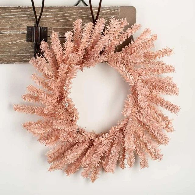 Blush Pink Artificial Pine Wreaths by Factory Direct Craft: Add a Touch of Soft Elegance to Your ... | Walmart (US)