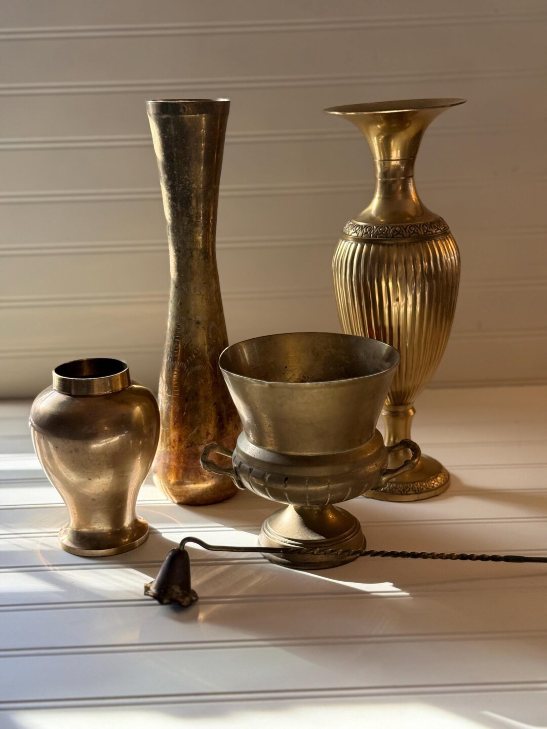 Vintage Ornate Brass Urns and Flower Vases / Collectible Aged Brass Decor / Cottage Victorian Dec... | Etsy (US)