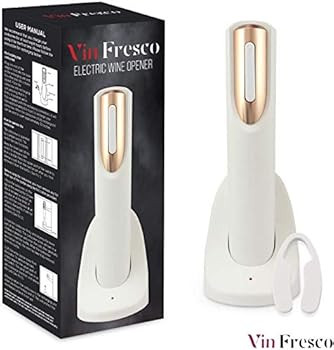 Vin Fresco Electric Wine Opener with Charging Base & Foil Cutter - Automatic Wine Bottle Opener -... | Amazon (US)