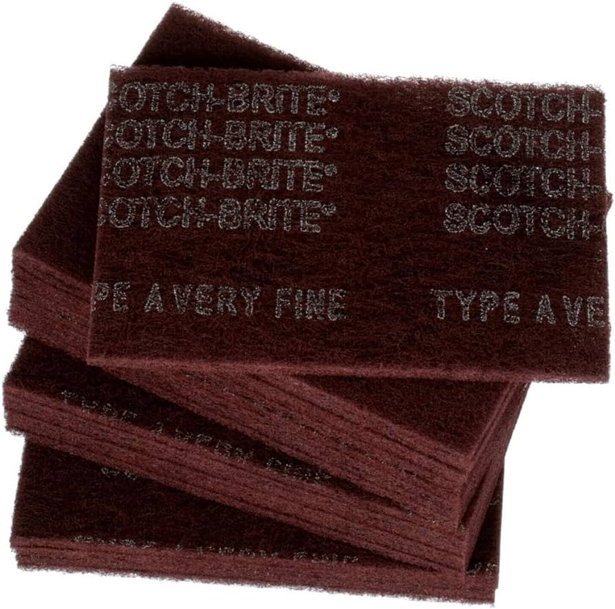 3M Scotch-Brite General Purpose 7447 Hand Pad, Very Fine Grade, 6 in x 9 in, Pack of 20, Aluminum... | Amazon (US)