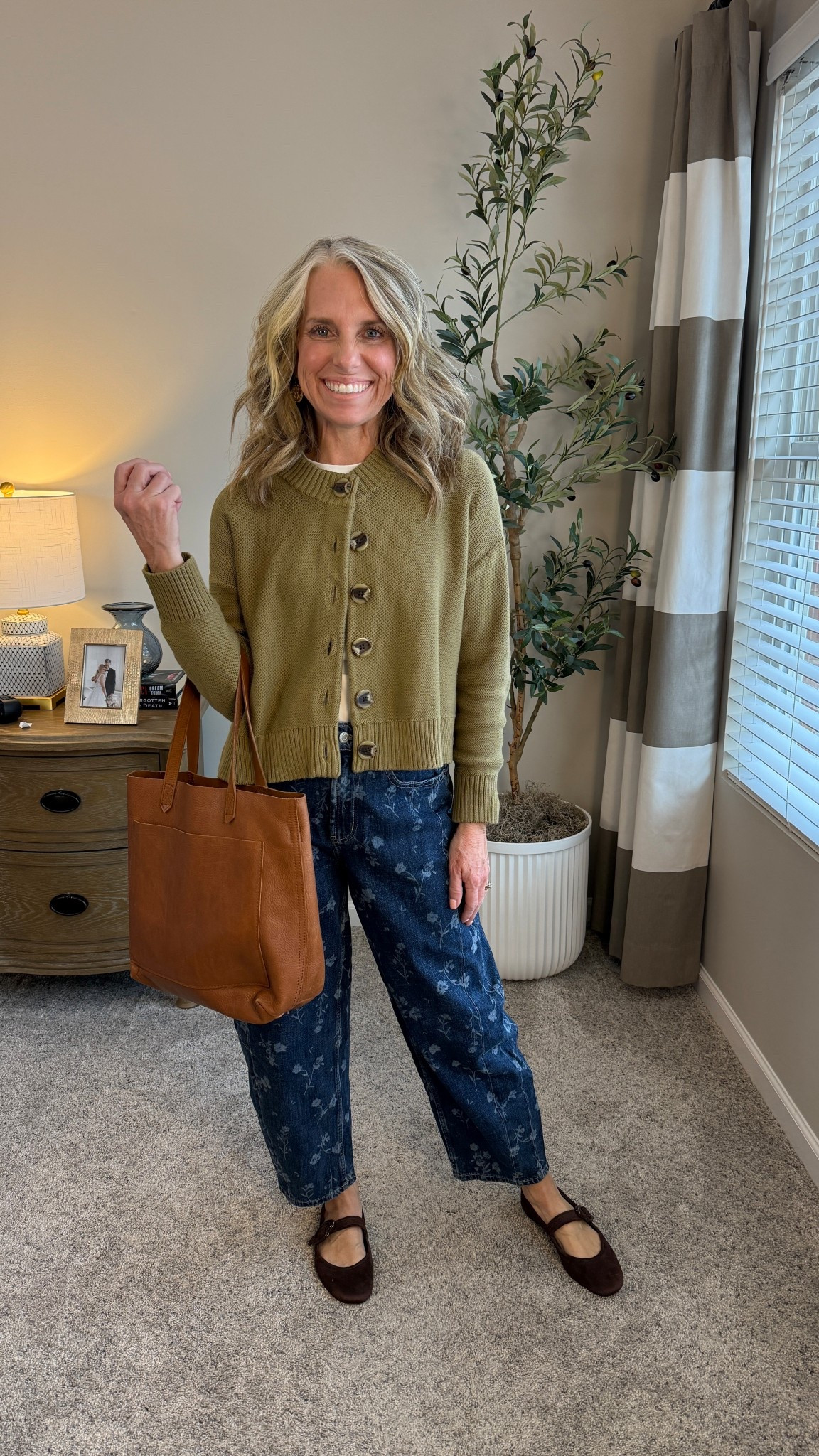 Possibly the cutest barrel jeans to date. Wearing regular 2. XS sweater

#LTKootd #LTKOver40