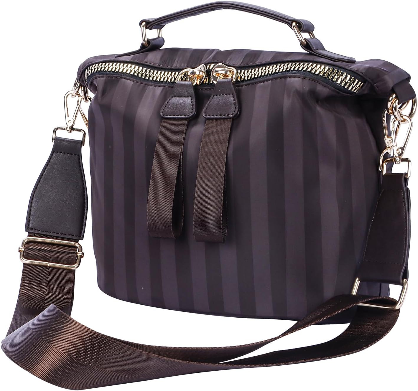 PAKFIEKS Nylon Crossbody Handbag for Women Anti-theft Purse Shopping Tote Bag Lightweight Shoulder Bag | Amazon (US)
