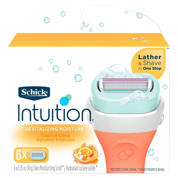 Schick Intuition Revitalizing Moisture Razor Blade Refills for Women, , 0.35 Ounce , 6 Count (Pac... | Amazon (US)