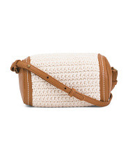 Leather Crochet Paloma Barrel Crossbody | Marshalls