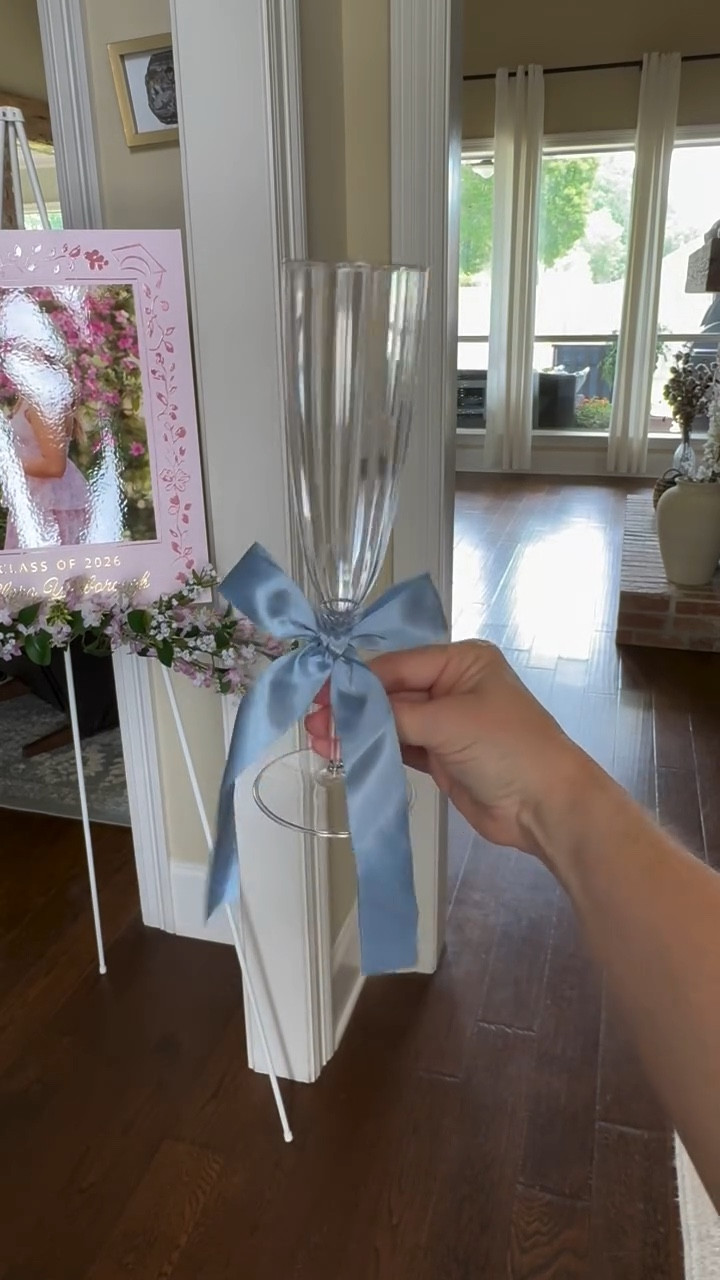 It’s party season! Amazon had these adorable ribbons to tie around my champagne flutes for my daughter’s graduation party. The ribbons come tied and with the taping attached. They come in many colors too. So easy y’all! Comment RIBBON to receive a link in your dm. #champagne #ribbon #partydecor