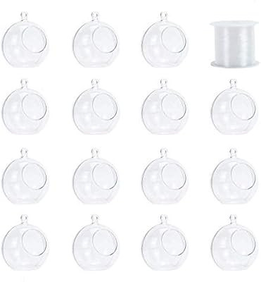 Pomeat Acrylic Hanging Globe, 15 PCS Hanging Candle Holder with 130 Ft Fishing Line, Air Plant Ti... | Amazon (US)