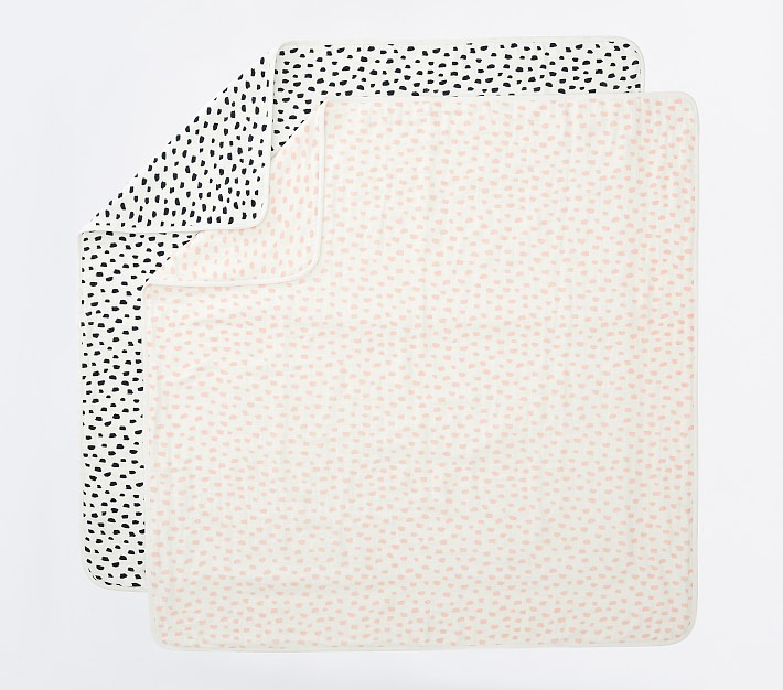 Organic Brushstroke Dot Muslin Baby Blanket | Pottery Barn Kids