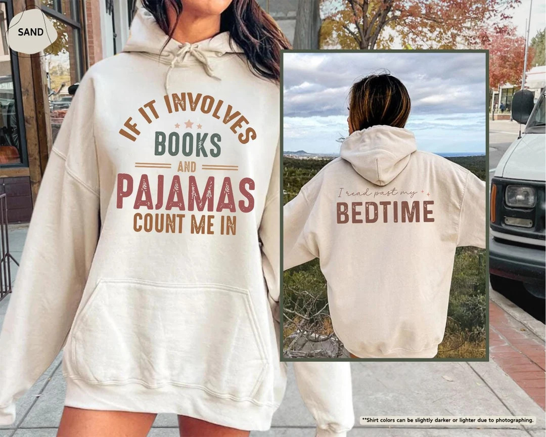 Books and Pajamas Sweatshirt, Funny Book Sweatshirt, Book Lover Gift, Bookworm Sweatshirt, Librar... | Etsy (Global)