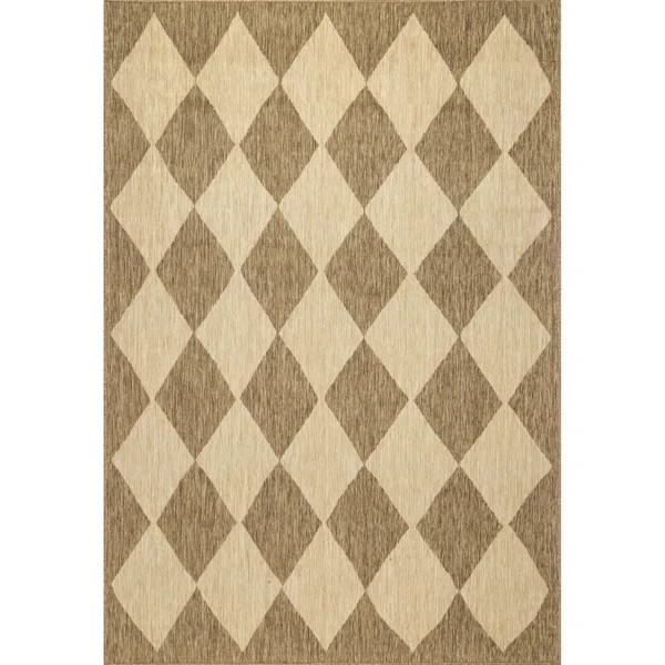 Power Loom Beige/Brown Indoor/Outdoor Rug | Wayfair North America