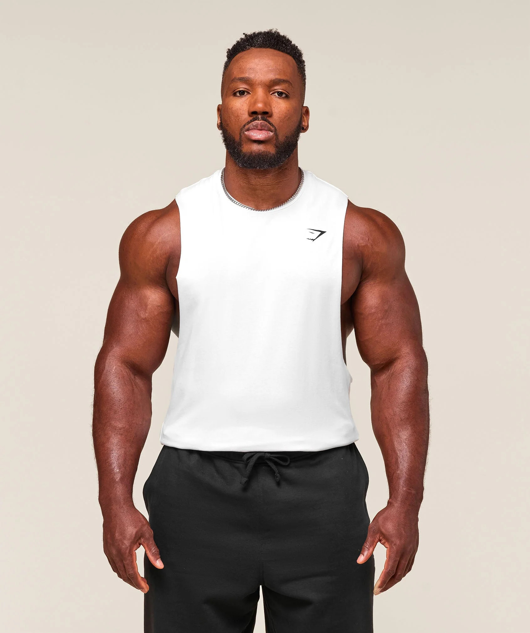 Gymshark Critical Drop Arm Tank - White | Gymshark EU