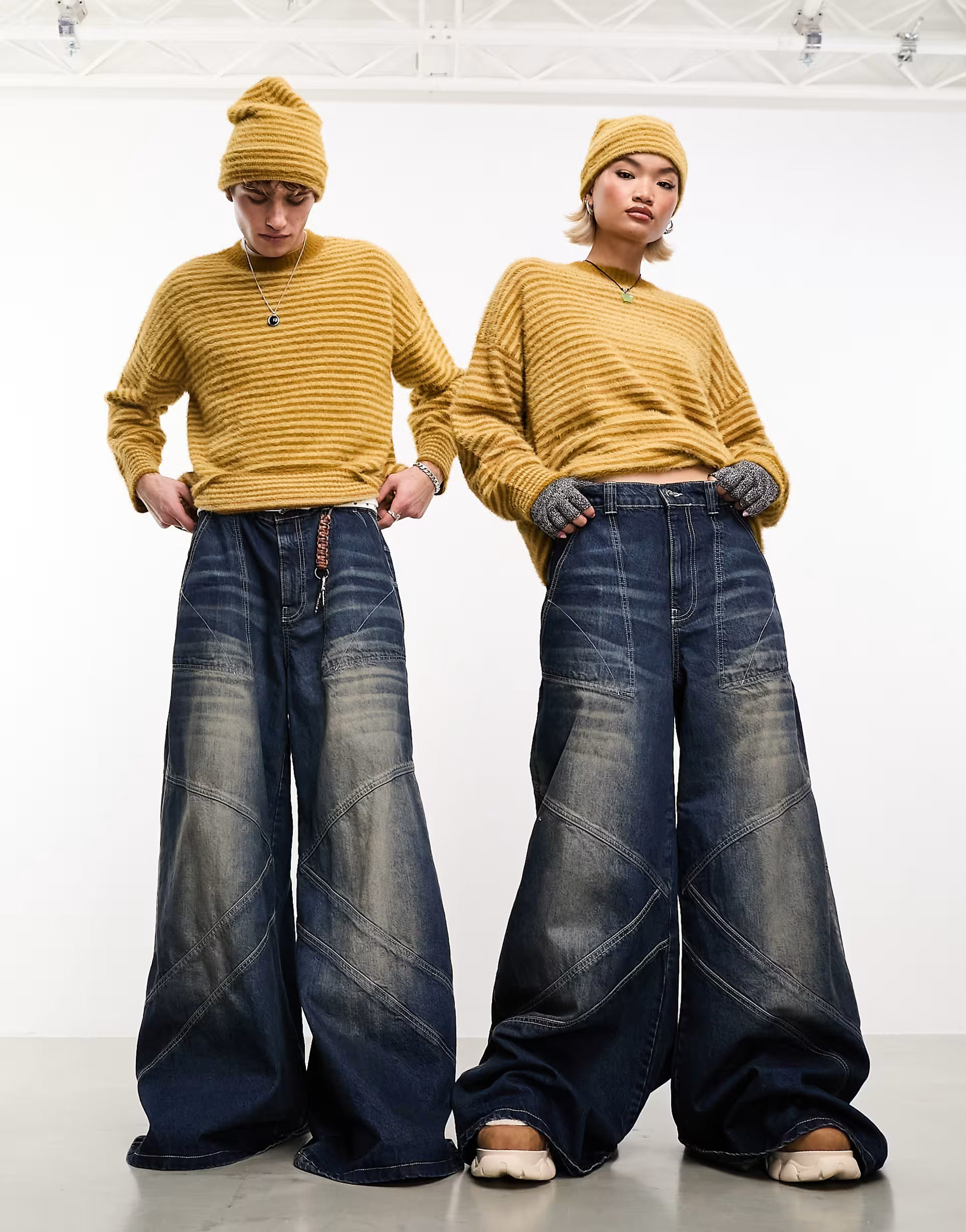 COLLUSION x018 Unisex extreme skater jeans in dirty wash | ASOS (Global)