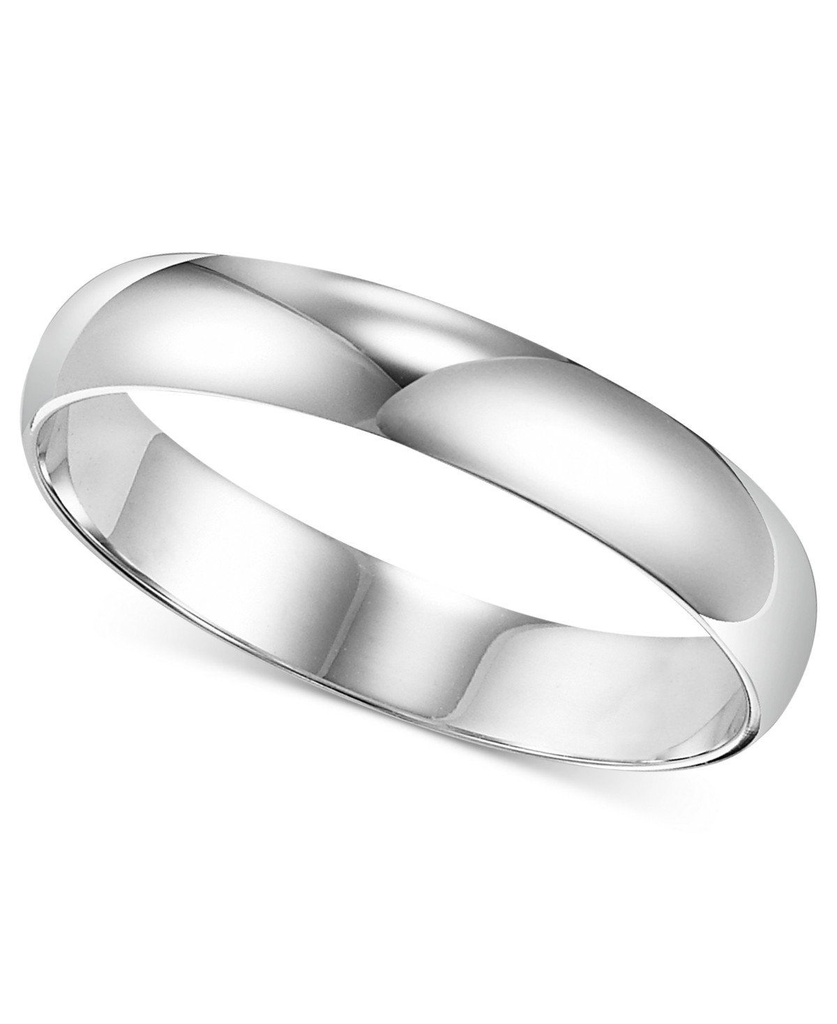 Men's Platinum Ring, 4mm Wedding Band | Macys (US)