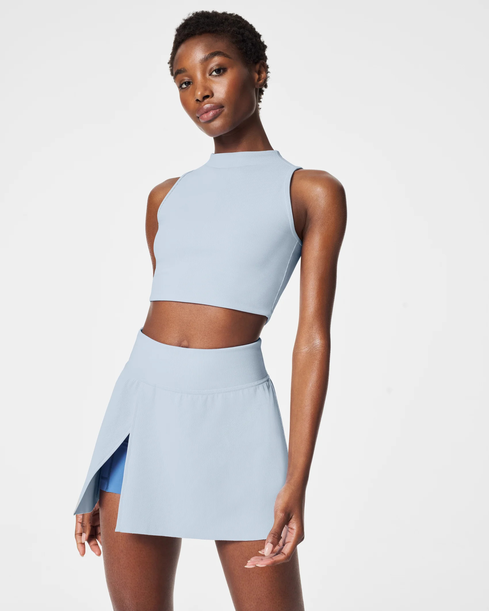 Contour Rib Mock Neck Crop Top | Spanx