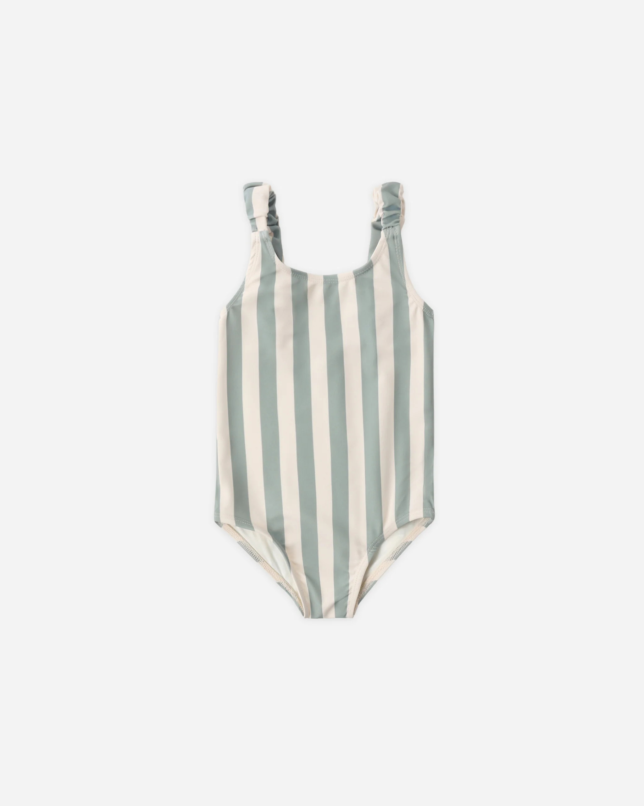 Scrunch One-Piece Green Stripe | Rylee + Cru