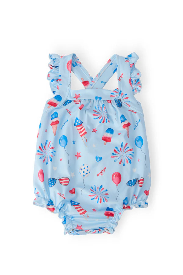 Baby You're a Firework Ruffle Cross Back Romper | Mila & Rose