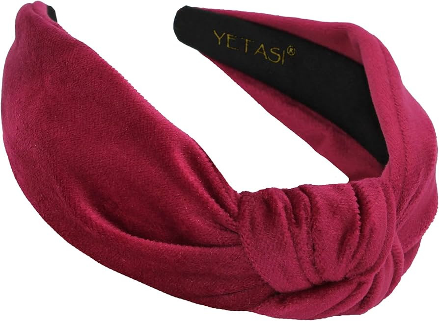Headbands for Women are Classy. Rose Red Velvet Knotted Headband for Women is Chic. Fashion Desig... | Amazon (US)