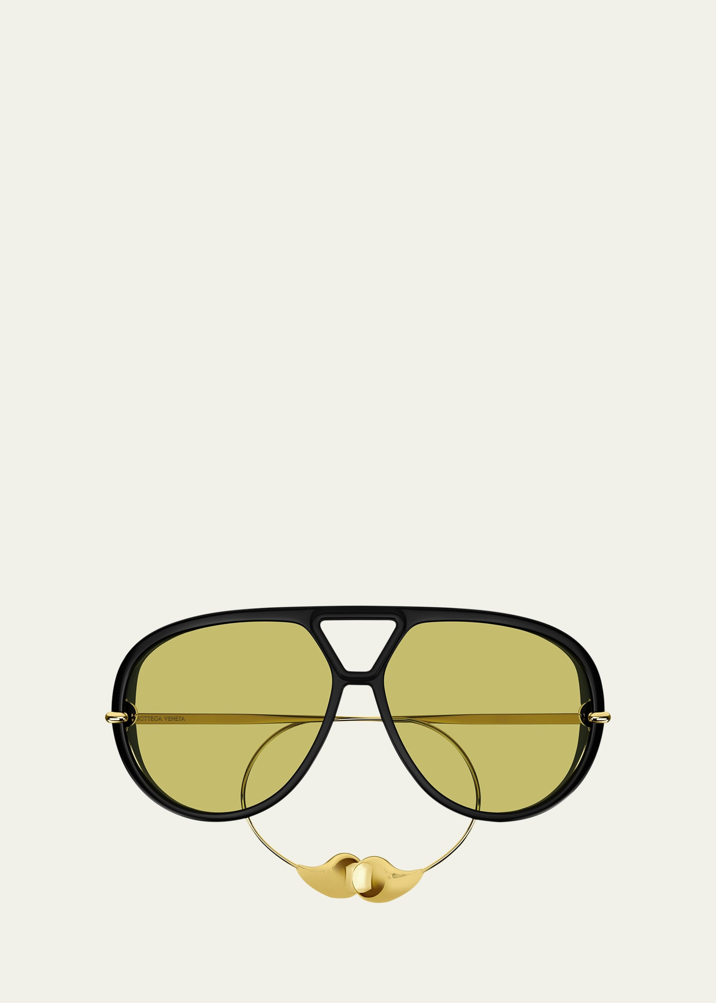 Bottega Veneta Geometric Acetate & Metal Alloy Aviator Sunglasses | Bergdorf Goodman