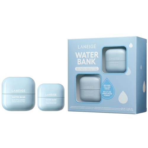 LANEIGE Water Cream Duo Set: Hyaluronic Acid, Barrier-Boosting Hydration, Full Sized, Travel Sized | Amazon (US)