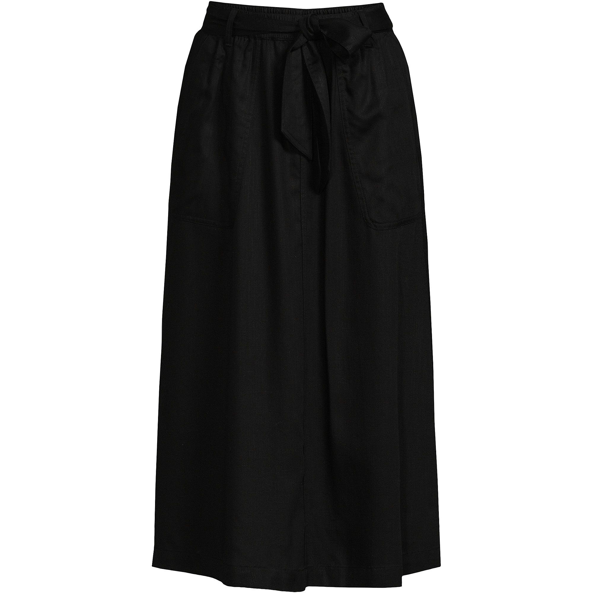 Women's Tie Waist Midi Skirt made with TENCEL Fibers | Lands' End (US)