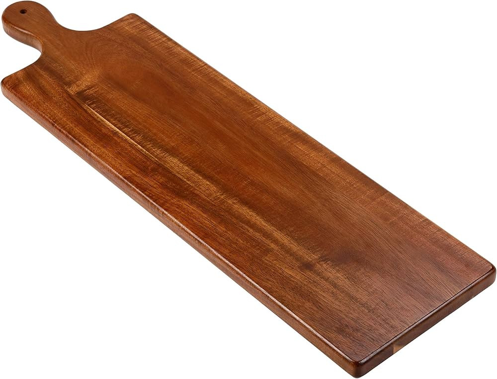 BirdRock Home 31.5” Acacia Wooden Cheese Serving Board with Handle - Large - Extra Long - Party... | Amazon (US)