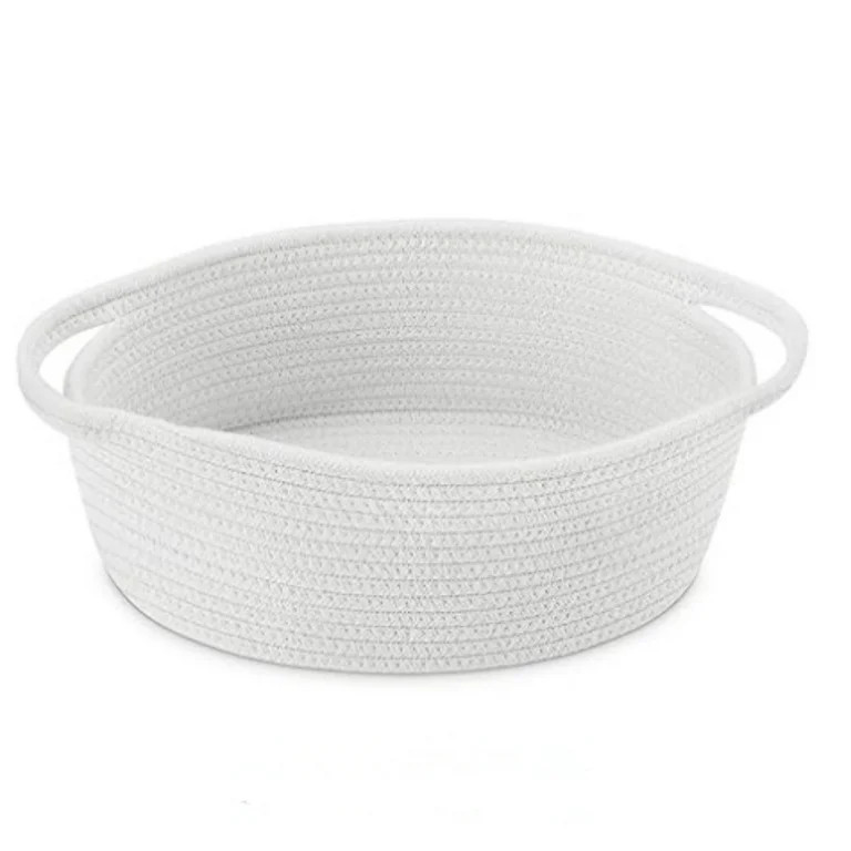 Small Baskets with Handles - Drative Durable Rope Woven Shelf Storage Organizer Bin, Gift Basket ... | Walmart (US)