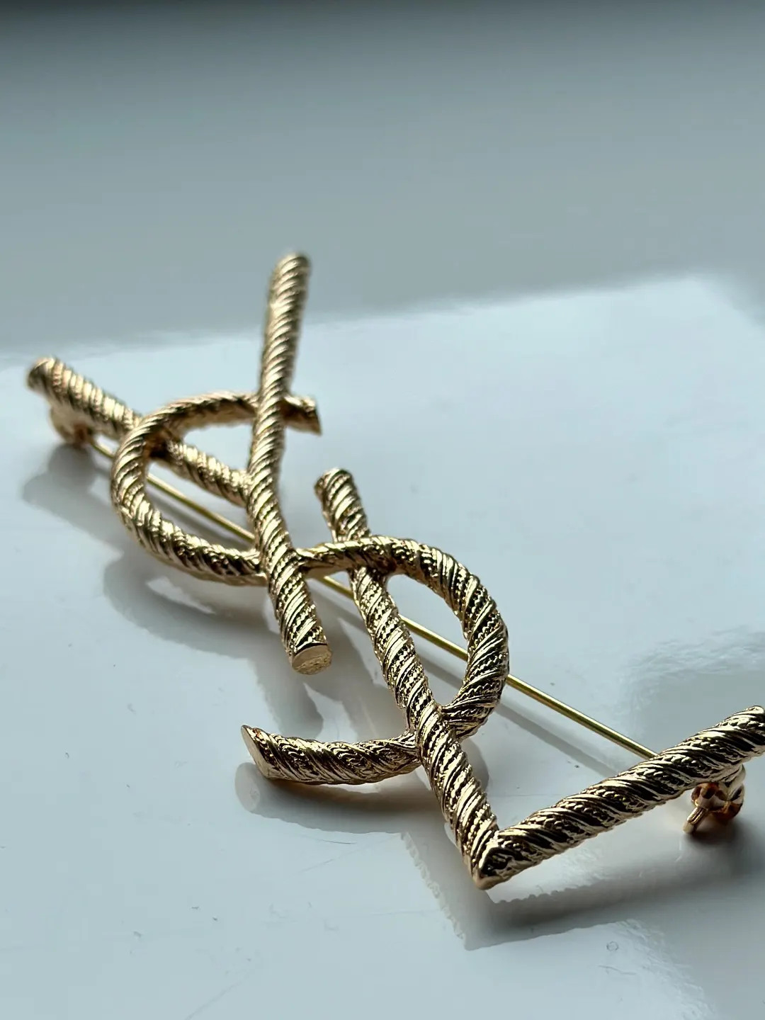 Yves Saint Laurent Golden YSL Vintage Round Woven Gold Brooch Pin VTG Accessory 2.8 - Etsy Sweden | Etsy (US)