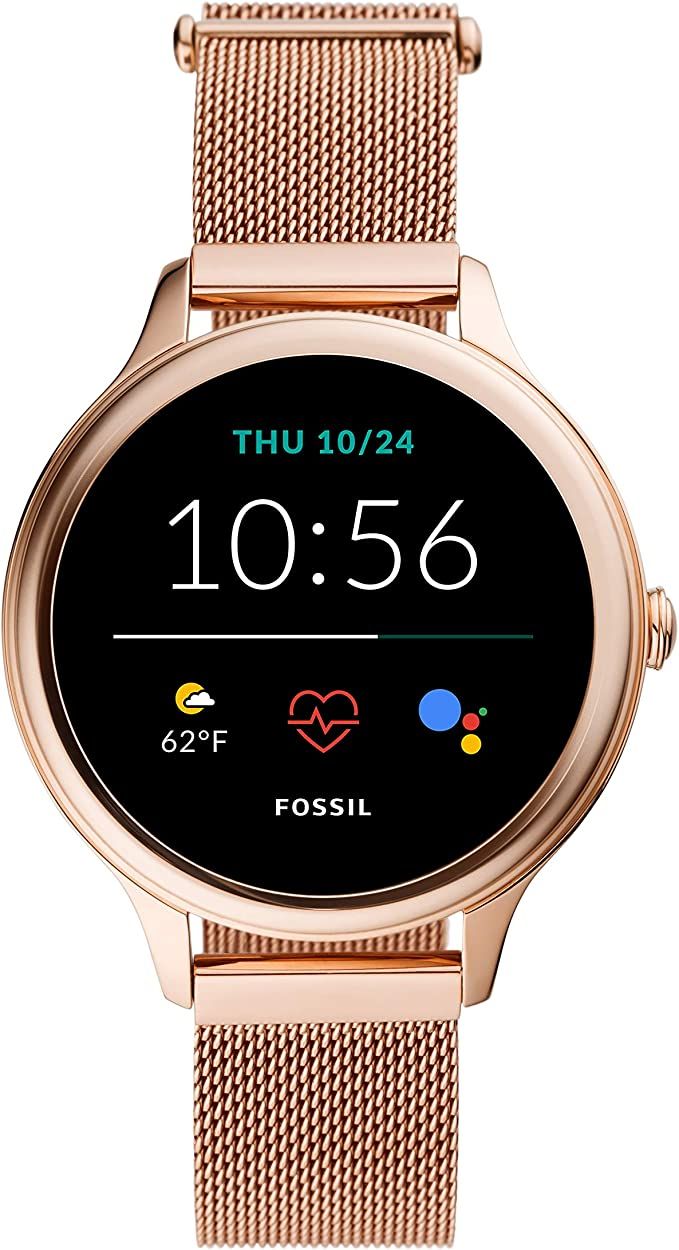 Fossil Women's Gen 5E 42mm Stainless Steel Touchscreen Smartwatch with Alexa, Speaker, Heart Rate... | Amazon (US)