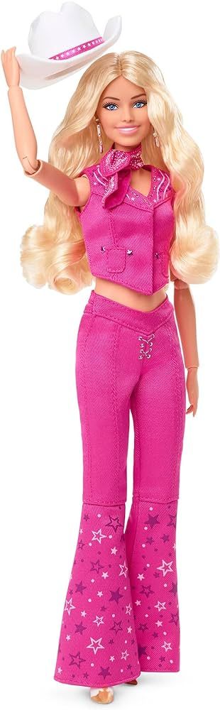 Barbie: The Movie Collectible Doll Margot Robbie as in Pink Western Outfit | Amazon (US)