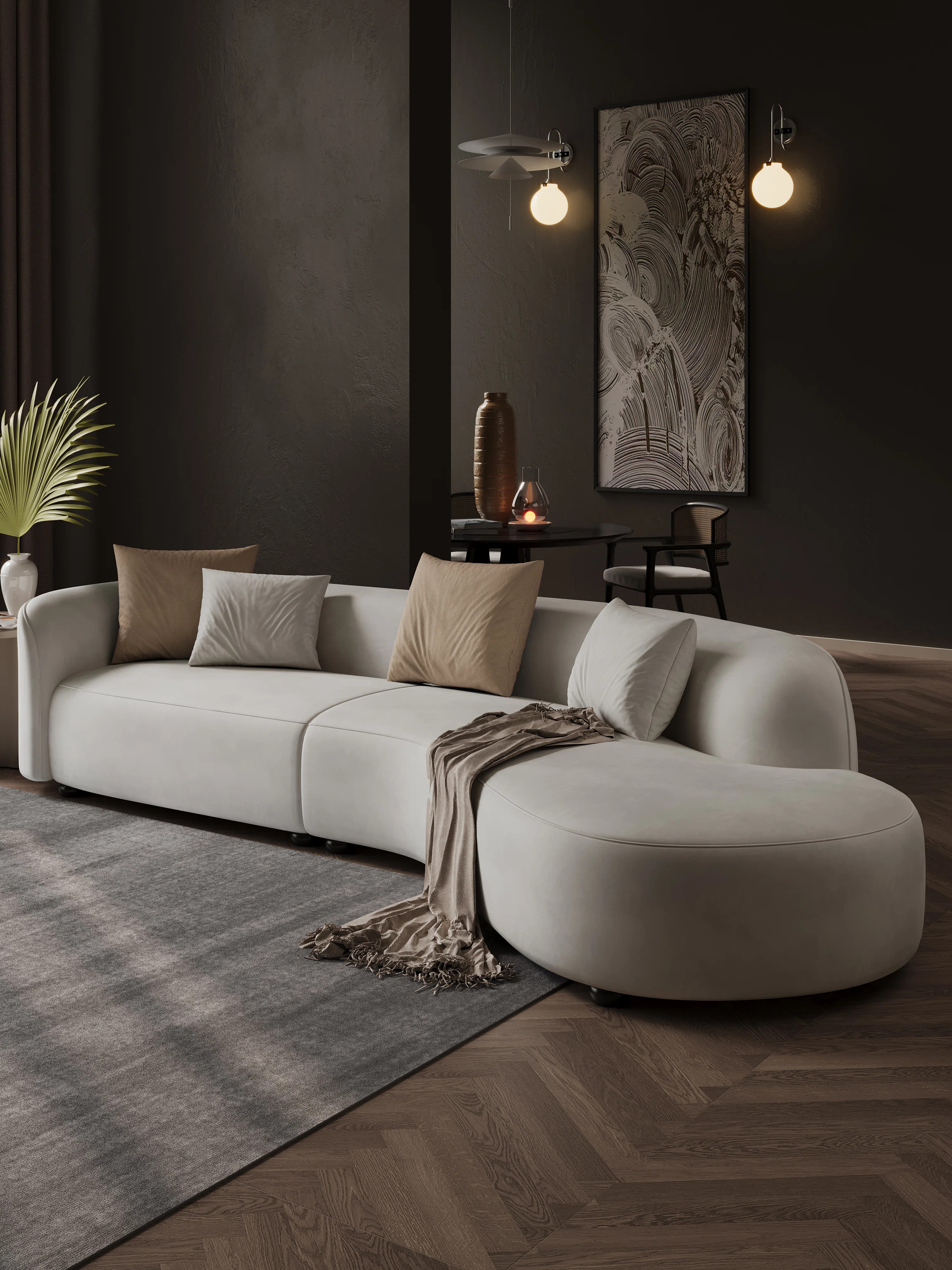 Cailey 131.1'' Velvet Sofa | Wayfair North America