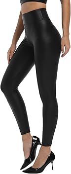 Hody Lovy Faux Leather Leggings for Women 25''/27'' High Waisted Stretch Tummy Control Pants Plea... | Amazon (US)