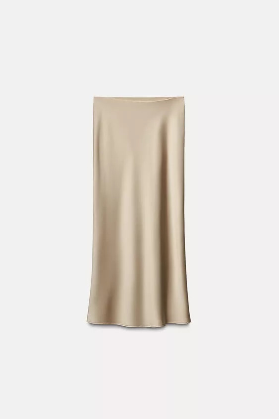 High-waist skirt with an elastic waistband. | Zara UK