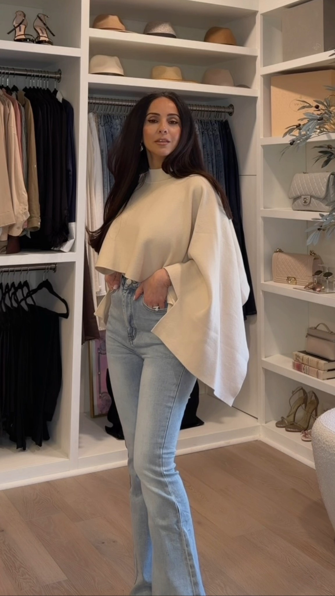 2 piece top set + boot cut jeans 
Use code: ritasalmo_12 to SAVE SITEWIDE 
Jean size: Xs 
Top size: Xs 

#LTKOver40 #LTKPetite #LTKootd