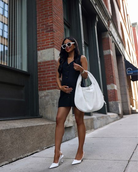 Summer outfit idea
Abercrombie black linen vest dress wearing a small (sized up for bump)
Prada white pumps size five by 1/2
Amazon white braided oversized bag 


#LTKFindsUnder100 #LTKStyleTip #LTKFindsUnder50