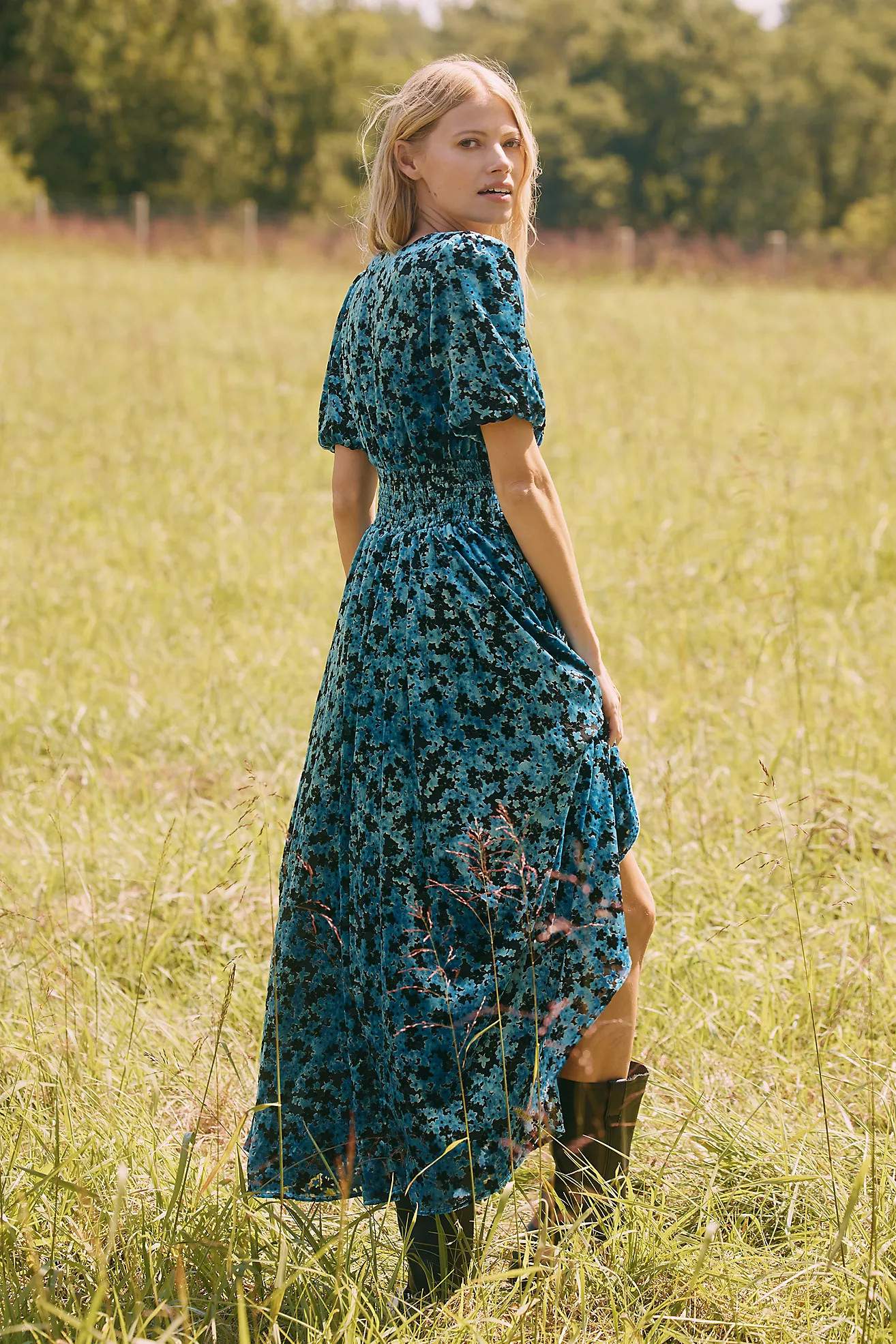 The Katerina Button-Front Dress: Velvet Edition | Anthropologie (US)