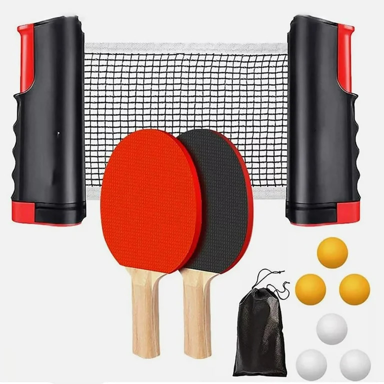 Jercoda All-in-One Ping Pong Table Tennis Set, 2 Player Set with 6 Balls and Retractable Net, Ind... | Walmart (US)