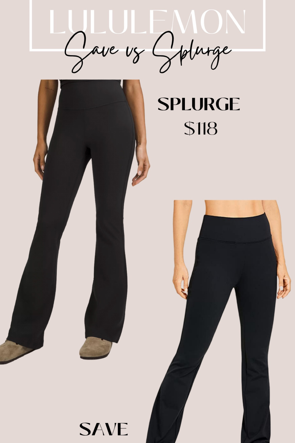 SAVE VS SPLURGE
Lululemon groove pants 

#LTKunder50 #LTKGiftGuide #LTKstyletip