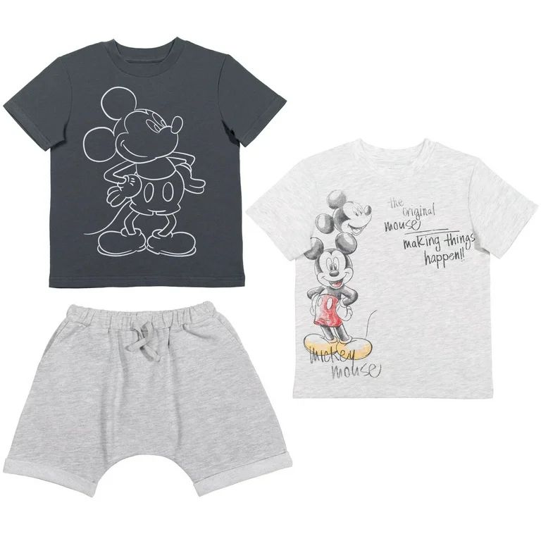 Disney Mickey Mouse Infant Baby Boys T-Shirt and Shorts Outfit Set Infant to Little Kid - Walmart... | Walmart (US)