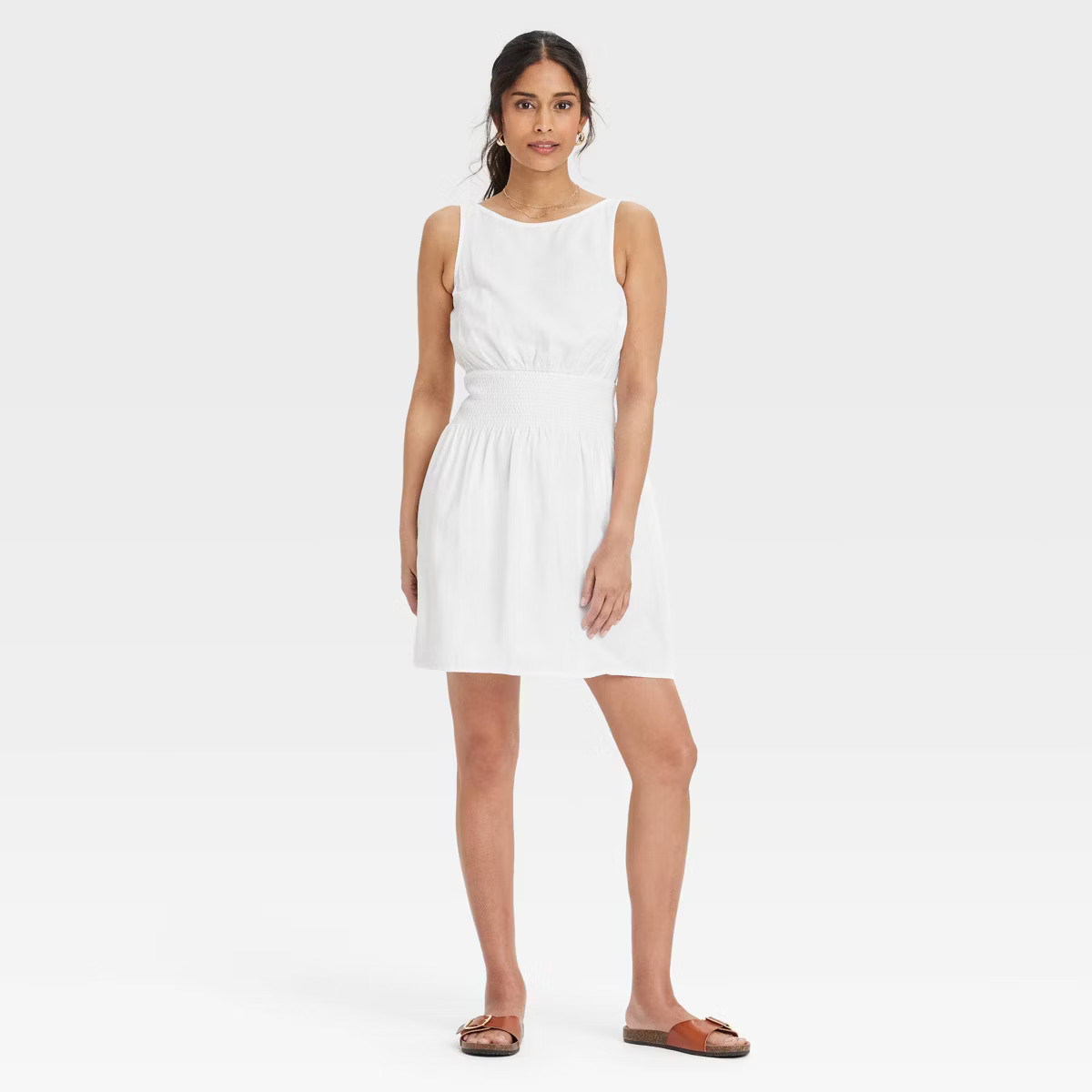 Women's Linen Mini Sundress - Universal Thread™ White S | Target