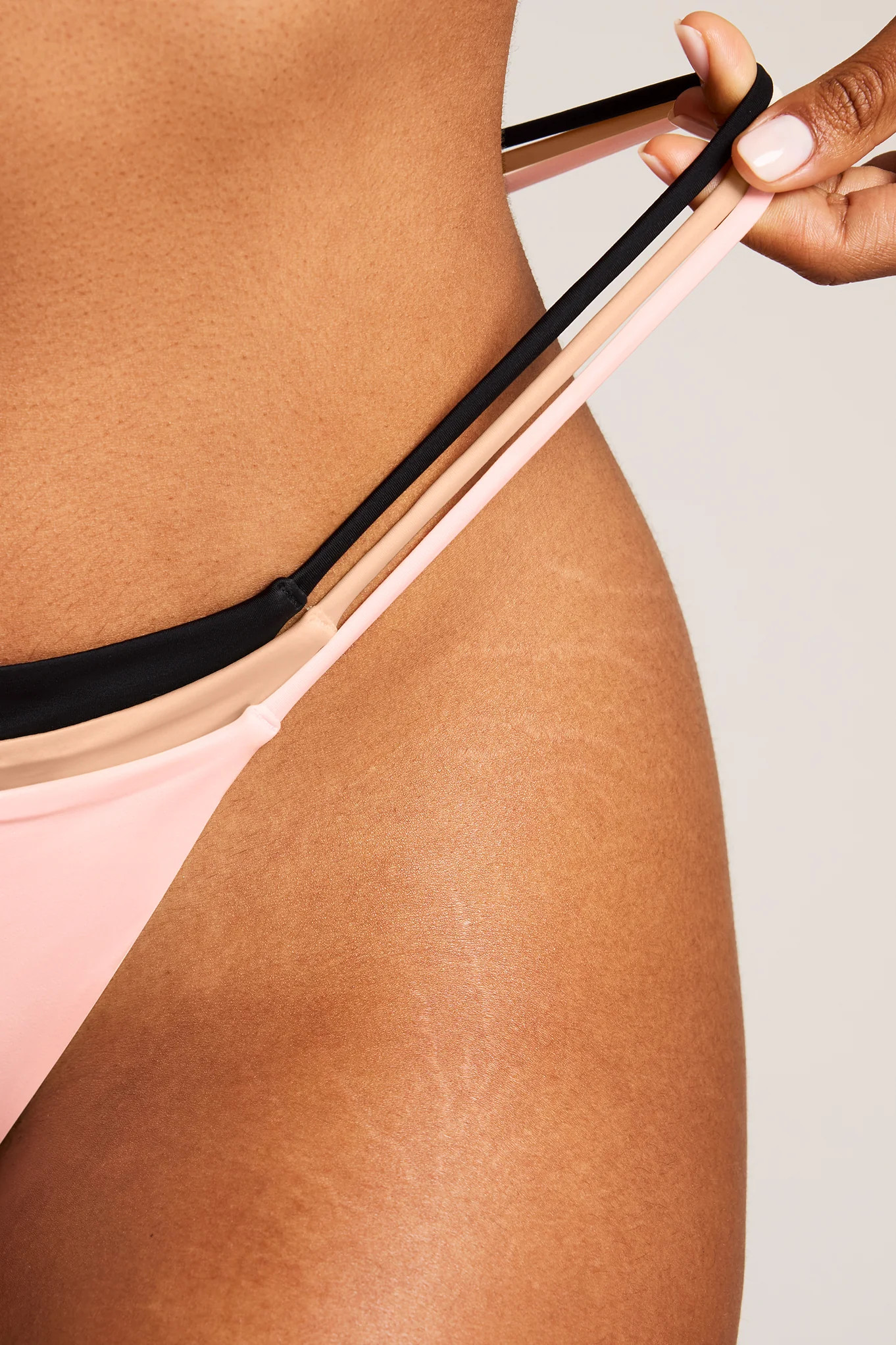 Glacé String Thong in Ballet (Pack) | Negative Underwear