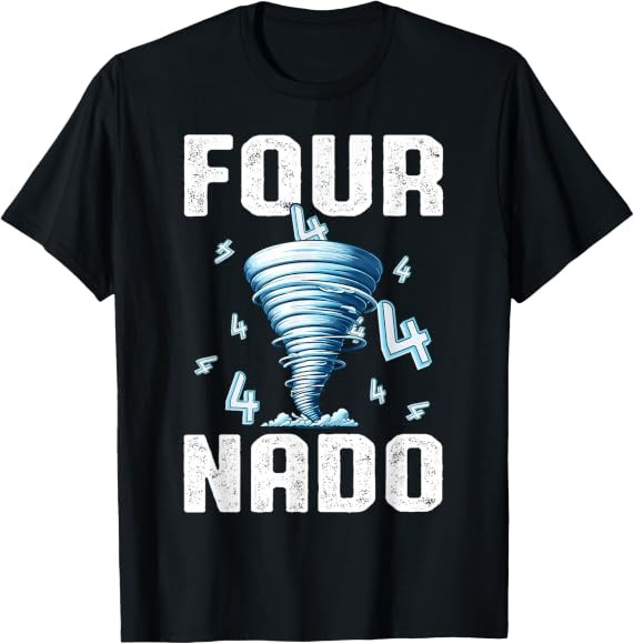 Four Nado Fournado 4th Birthday 4 Years Old Kids Boys girls T-Shirt | Amazon (US)