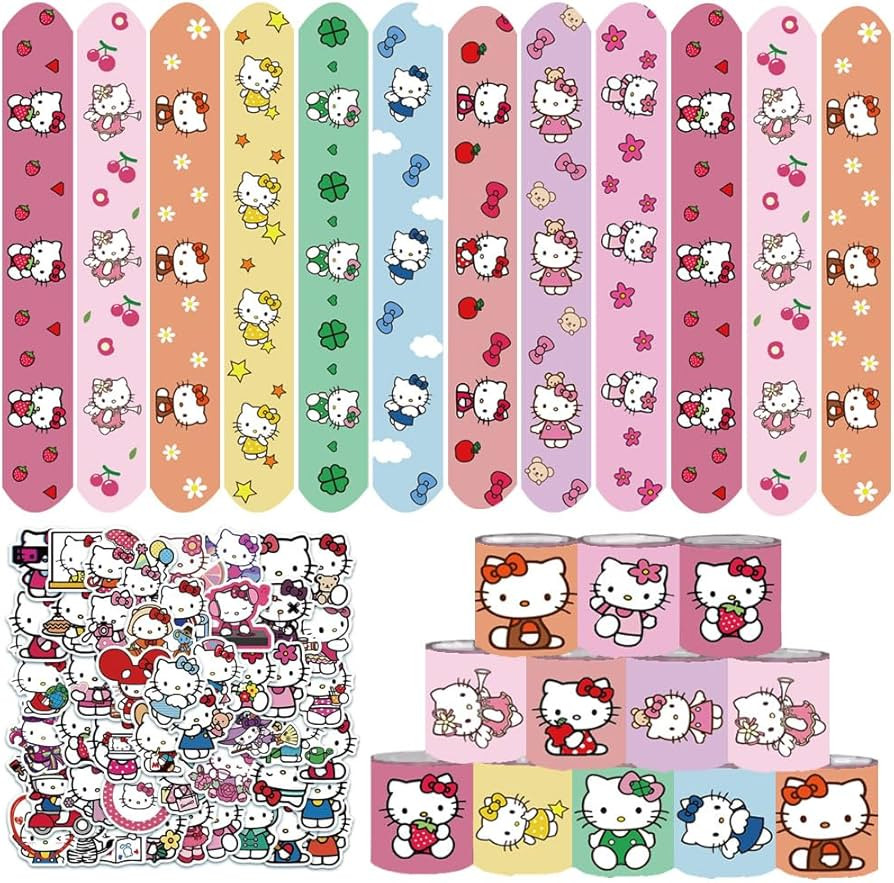 Kitty Party Supplies, Kitty Slap Bracelets, 86PCS Kitty Cat Party Favors Contains 36 Slap Bracele... | Amazon (US)